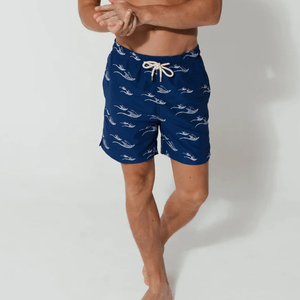 Short de bain pour hommes imprimé par sublimation personnalisée Short de plage en polyester de style décontracté pour l'été - Product Image 2