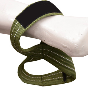 Custom Logo Figure 8 Weight Lifting Straps Adjustable Gym Workout & Training <b>Power</b> Lifting <b>Wrist</b> Support - Product Image 4