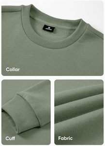 Sudadera de cuello redondo de algodón personalizada para hombre, Jersey holgado de manga larga, sudaderas cómodas para el día a día, tejido de punto anticontracción - Product Image 5