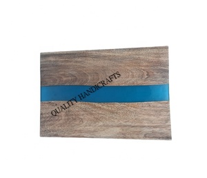 Tabla de Ajedrez de Madera de Acacia, Tabla de Cortar y Bloques de Picar de 41x22 cm, Ecológica para la Cocina del Hogar, de la India por Quality Handicrafts - Product Image 1