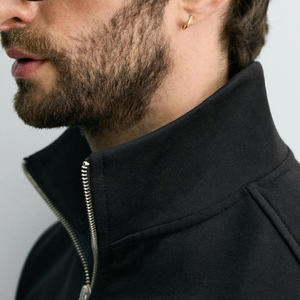 Sweat-shirt pour homme, col montant, service OEM, prix de gros, respirant / matière ajustable, manches longues avec poignets et ceinture côtelés - Product Image 5