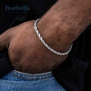 Offre Spéciale Bracelet Tennis en Argent Sterling 925 Plaqué Or Blanc 18K Style Hip Hop pour Homme avec Pierre Moissanite Excellente Idée Cadeau - Product Image 2