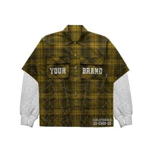 เสื้อเชิ้ตผ้าฝ้ายฟลานเนลลายสก็อตแขนยาวสำหรับผู้ชาย สวมใส่ในฤดูหนาว ตามความต้องการของลูกค้า - Product Image 4