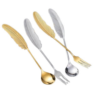 Fabricant professionnel de haute qualité argent mat poli avec poignée d'extrémité en forme de coeur couverts d'ustensile de service en acier inoxydable - Product Image 5