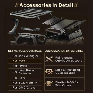 กันชนหลังเหล็กสำหรับงานหนักแบบออฟโรด พร้อมที่ยึดยางอะไหล่และที่ใส่ถังน้ำมัน สำหรับรถยนต์โตโยต้าแลนด์ครุยเซอร์ LC250 ปี 2024+ - Product Image 5