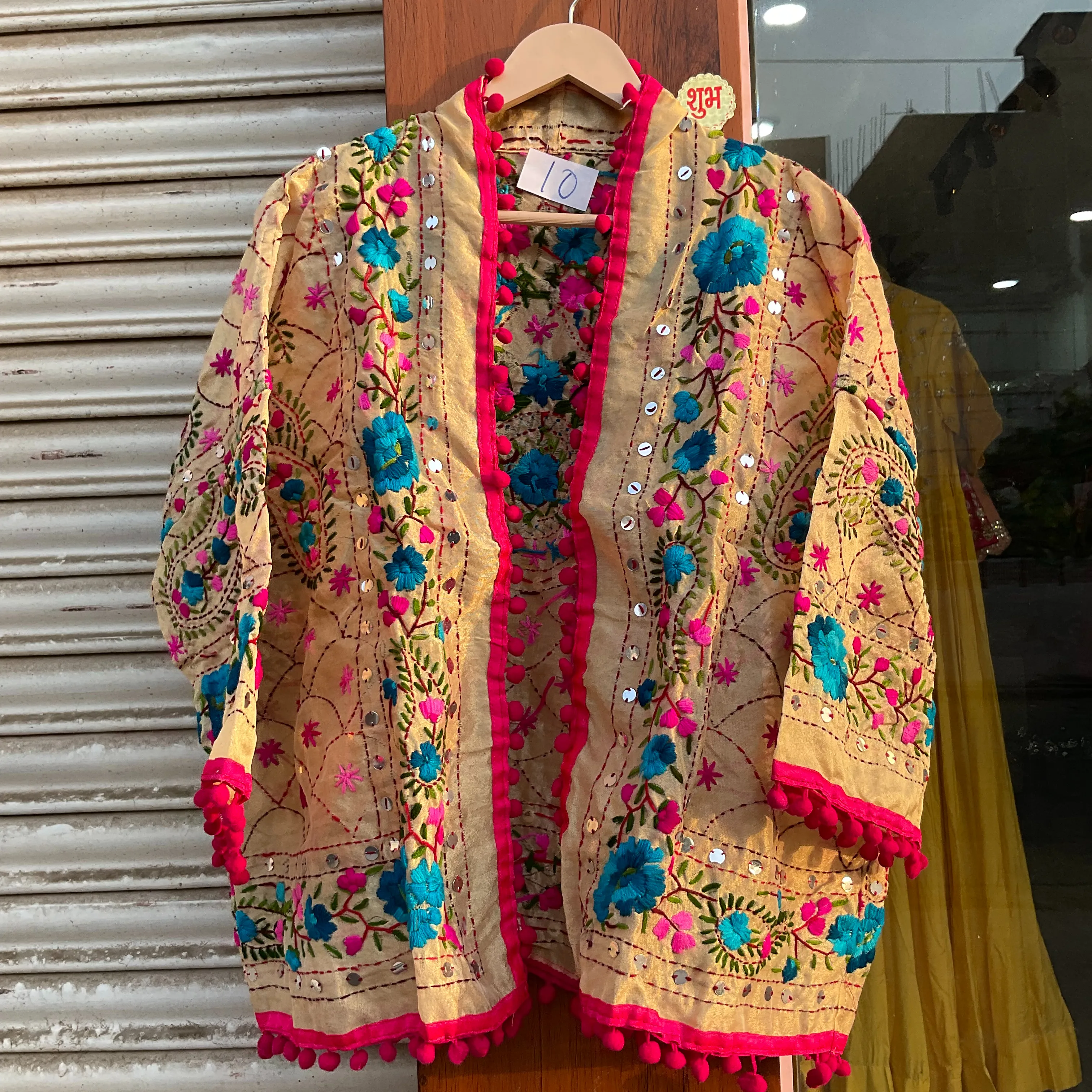 Top Qualität Phulkari-Jacke Chanderi Seide Damenjacke Party-Bekleidung Jacken Hersteller-Unternehmen Made in India