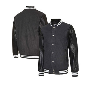 Varsity <b>Jacket</b> High Quality Embroidery <b>Men</b> Casual Outerwear Streetwear Super Soft <b>Mens</b> Wholesale Custom Latest Designs <b>Long</b> - Product Image 1
