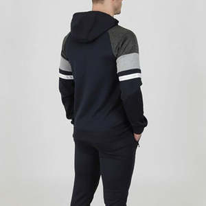 ชุดวิ่งออกกำลังกายแบบ unisex ชุดเสื้อแจ็กเก็ตมีซิปมีปกมีฮู้ดพิมพ์โลโก้สำหรับผู้ชาย - Product Image 4