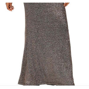 Vestido de Noche Negro con Lentejuelas Multicolor Carbón para Mujer de Calvin Klein, con Aberturas en los Hombros, Talla XS, Largo hasta el Suelo, Silueta de Vestido de Gala, Mangas Cortas - Product Image 3