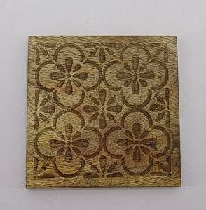 Ensemble de 4 sous-verres ronds de style moderne et classique avec motif de support pour le thé, le café et les boissons Tapis et tampons décoratifs - Product Image 6