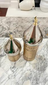 เชิงเทียนทรงมินาเร็ตสีเงินและของตกแต่งรอมฎอน ผลิตภัณฑ์ตกแต่งบ้านทำมือรักษ์โลกสำหรับเทศกาลอีสเตอร์ - Product Image 3