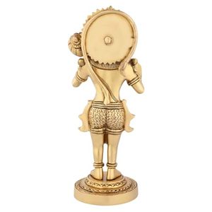 Statue debout Hanuman Ji en laiton poli dieu de la force Bajrang Bali puissant seigneur Hanuman idole pour article décoratif pour la maison - Product Image 2