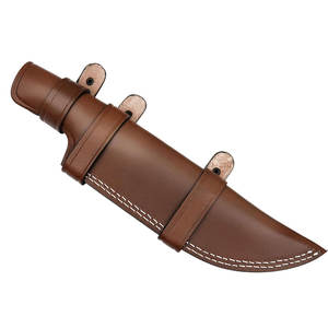 Étui à couteau en cuir d'extérieur de qualité supérieure en cuir de vache pour les couteaux à lame fixe Housse de couteau durable avec logo personnalisé - Product Image 2