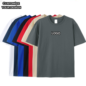 Vente en gros T-shirt pour homme Fabricant personnalisé T-shirt court en coton épais de 230g Coupe carrée T-shirt surdimensionné imprimé DTG - Product Image 1