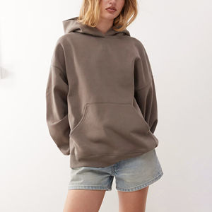 Sudadera con capucha extragrande para mujer, ropa informal a la moda, jersey de lana de algodón suave y cálido, ajuste holgado, cómodo y acogedor, hombros caídos, venta al por mayor - Product Image 4