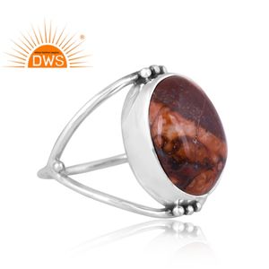 Nuevo diseño oxidado plata esterlina Natural Birdeye Jasper piedra preciosa declaración anillo joyería para mujer regalo para ella - Product Image 3