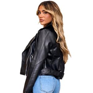 2025 clásico nuevo diseño mujer chaqueta de cuero genuino de alta calidad señoras mujeres chaqueta de cuero para la venta - Product Image 2
