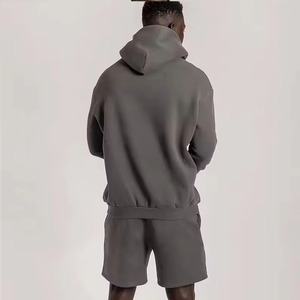 Custom Embroidery Tracksuit Fleece Cotton Hoodie & Short Set for Winter Custom Unisex Hoodie and Short Set Tracksuit - Product Image 3