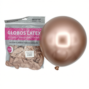 Ballons en latex Party Love Decotex 30 cm Rose Gold Métallique pour la décoration de fête des adultes - Product Image 2