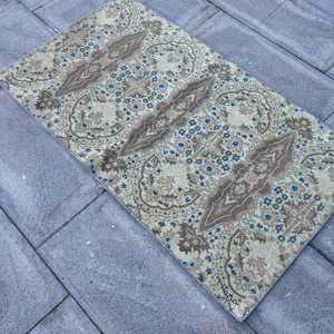 พรมตุรกี ขนาด 2.3x4.1 ฟุต (71x126 ซม.) ลายสัตว์สีน้ำเงิน พรมวินเทจ - Product Image 4