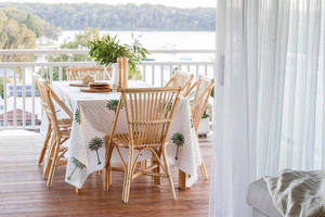 rustic style antique dining <b>chairs</b> made from woven <b>rattan</b> dining room furniture - Product Image 4