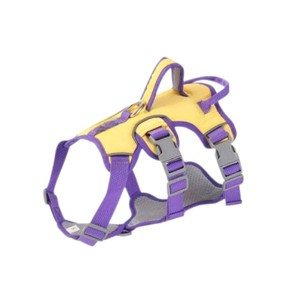 Adjustable Nylon Dog Harness with Buckle Closure Simple Style for Dogs Beige Color Breathable Design - Product Image 6
