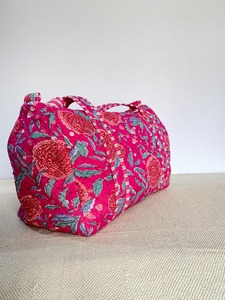 Cotton Duffle Bag with Zipper Closure Quilted Design Durable Large Capacity Weekender Travel Bag for Yoga & Outdoor Use Sport - Product Image 4