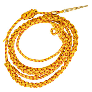 Cordón de hombro de tres colores uniforme ceremonial con punta dorada Cordón de Aiguillette de hombro de alta calidad - Product Image 4