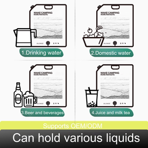 Pochettes à bec verseur pliables de grande capacité 8L - Sacs à eau résistants aux chocs et à compression - Product Image 4