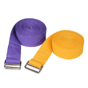 Bande de résistance 100% coton, yoga, danse, ceinture d'étirement de yoga, ceinture de tension, sangle d'étirement, anneau en D réglable - Product Image 2