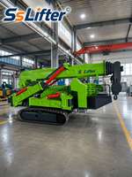 Grue araignée compacte de 16 tonnes, hauteur de levage de 23 m, pour l'entretien des usines et l'installation de fenêtres, avec rotation à 80 degrés