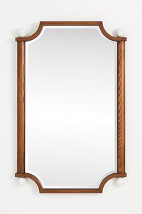 Miroir mural décoratif en bois d'acacia et résine avec design encadré pour le salon, la chambre et le hall Miroir décoratif élégant pour la maison - Product Image 2