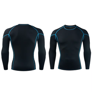 Trending <b>Top</b> Quality Basic Dual-Layer Long-Sleeve Crew Neck Breathable Base Layer, <b>Thermal</b> <b>Top</b> for Men running clothes - Product Image 4