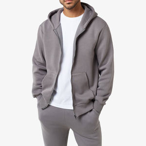 Sudaderas con capucha y pantalones holgados de gran tamaño personalizados de alta calidad, conjunto de chándales de invierno en blanco para hombres - Product Image 4