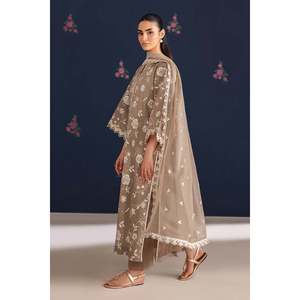 Conjunto de Traje de 3 Piezas para Mujer en Chifón Estampado 100% Algodón UF-4467 - Product Image 6