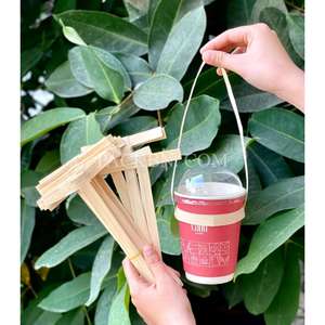 ที่วางแก้ว2024ทำจากไม้ไผ่ขนาด12ออนซ์16ออนซ์22ออนซ์ที่จับถ้วยทำจากไม้ไผ่หัตถกรรม - Product Image 6