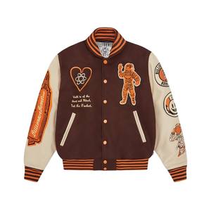 Veste de baseball bleue à la mode pour hommes Letterman College Varsity Bomber manteau chaud avec poignets à col côtelé vente en gros - Product Image 2