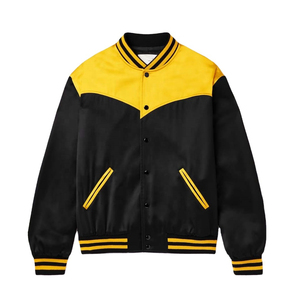 Veste de baseball à manches en satin Letterman veste universitaire décontractée College Street de haute qualité veste en satin personnalisée - Product Image 1