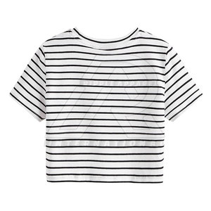 เสื้อครอปสตรีผ้าฝ้ายแขนสั้นกันลมทำจากโรงงานเสื้อสไตล์ลำลองฤดูร้อน - Product Image 2