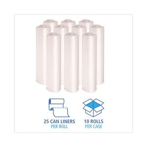 Forros de Lata Industriales de Alta Densidad Boardwalk Z6640VNKR02 de 33 Pulgadas X 40 Pulgadas 33 Galones Rollos sin Núcleo de 16 Micras, 250/Caja, Comerciales - Product Image 5