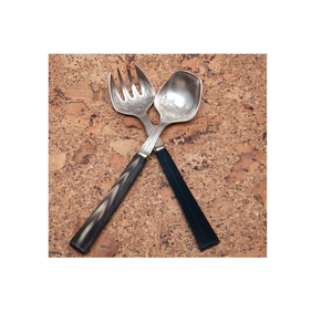 Premium Quality Stainless Steel Silver Plated Cutlery Set Nature Collection Buffalo Horn Handle Wholesale Supplier - Product Image 2