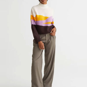 เสื้อโค้ทสเวตเตอร์มีฮู้ดลายทางสำหรับผู้หญิงเสื้อแจ๊กเก็ตยาวกระดุมถักสำหรับฤดูใบไม้ร่วงฤดูหนาว2025ตามสั่ง - Product Image 5