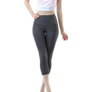 Competitive Price High Waist Calf Length Yoga Leggings Best Quality High Stretchable <b>Exercise</b> Female - Product Image 1