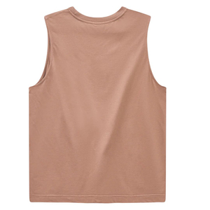 Débardeur marron coupe décontractée pour hommes Chemise de gymnastique sans manches en coton confortable avec logo sur le devant pour le sport et le style de tous les jours - Product Image 6