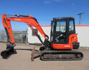 Mini-excavatrice Kubota KX057-4 de qualité supérieure, excavatrice compacte diesel avec cabine et hydraulique auxiliaire à haut débit - Product Image 6