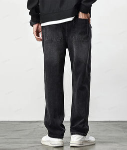 Ropa de calle para hombre, pantalones vaqueros holgados, pantalones vaqueros holgados personalizados y de gran tamaño, precio de fábrica Vintage, etiqueta personalizada y etiquetas, pantalones vaqueros - Product Image 4