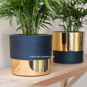 Luxury Indor and Outdoor Flower Decoration Planter and <b>Pot</b> Marvelous Designing Round Shape <b>Brass</b> Hotel Decorative Flower Planter - Product Image 6