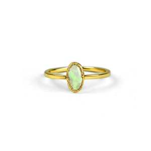 Natural High Fire Opal Gemstone <b>Dainty</b> Decent Delicate <b>Ring</b> Anniversary Gift Handmade <b>Rings</b> 925 Sterling Silver 14k <b>Gold</b> Plated - Product Image 6