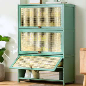 ตู้เก็บรองเท้าไม้ไผ่7ชั้นสำหรับห้องนั่งเล่น - Product Image 1