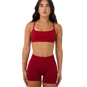 Ensemble de vêtements de sport pour femmes, de haute qualité, à cordon de serrage, 2 pièces, sans couture, pour le yoga, la salle de sport - Product Image 3